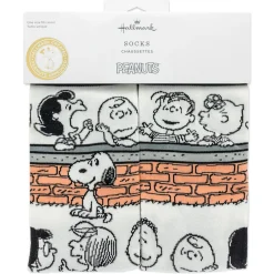 Peanuts® Gang at Brick Wall Novelty Crew Socks
