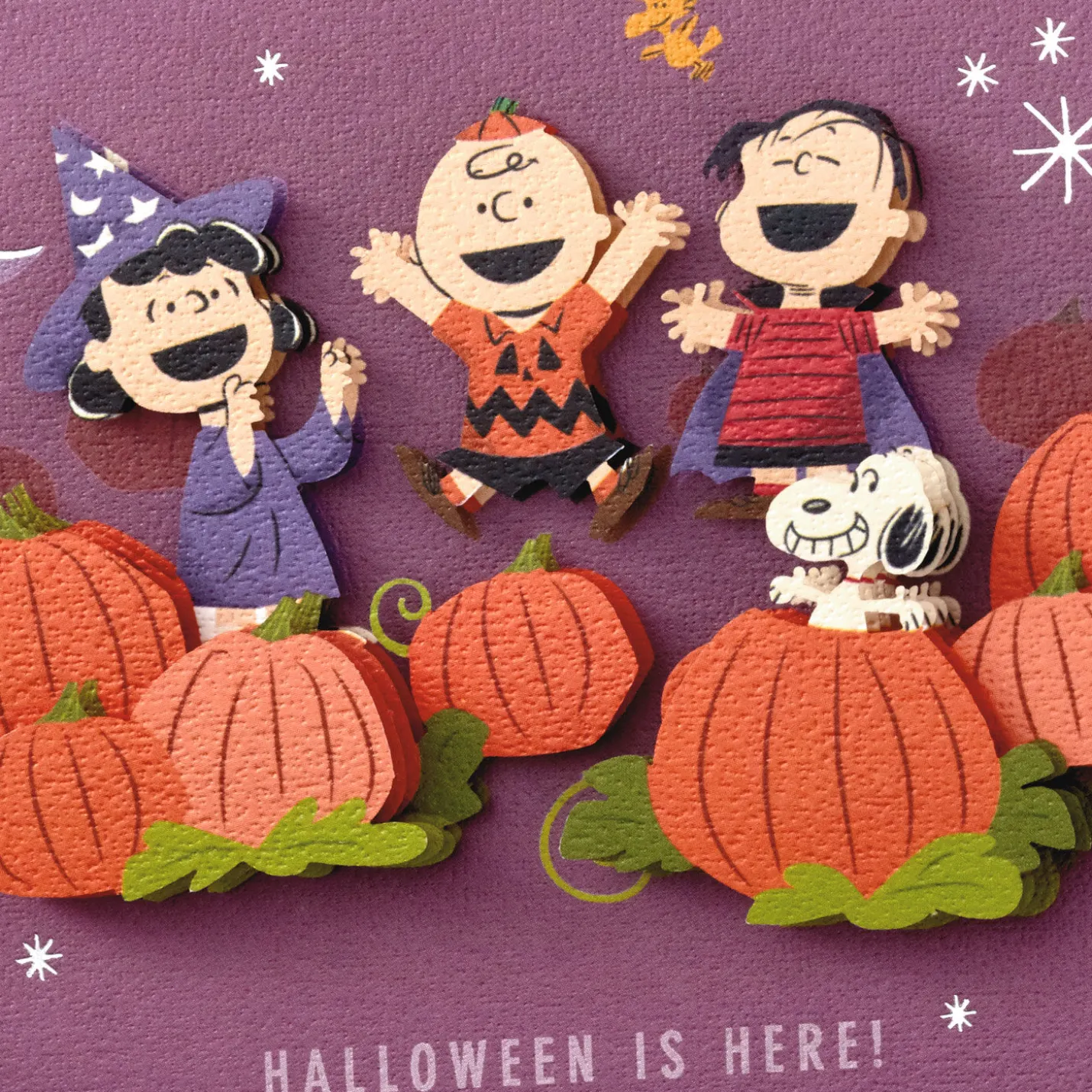 Peanuts® Gang in the Pumpkin Patch Halloween Card