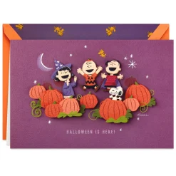 Peanuts® Gang in the Pumpkin Patch Halloween Card
