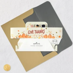 Peanuts® Give Thanks 3D Pop-Up Thanksgiving Card