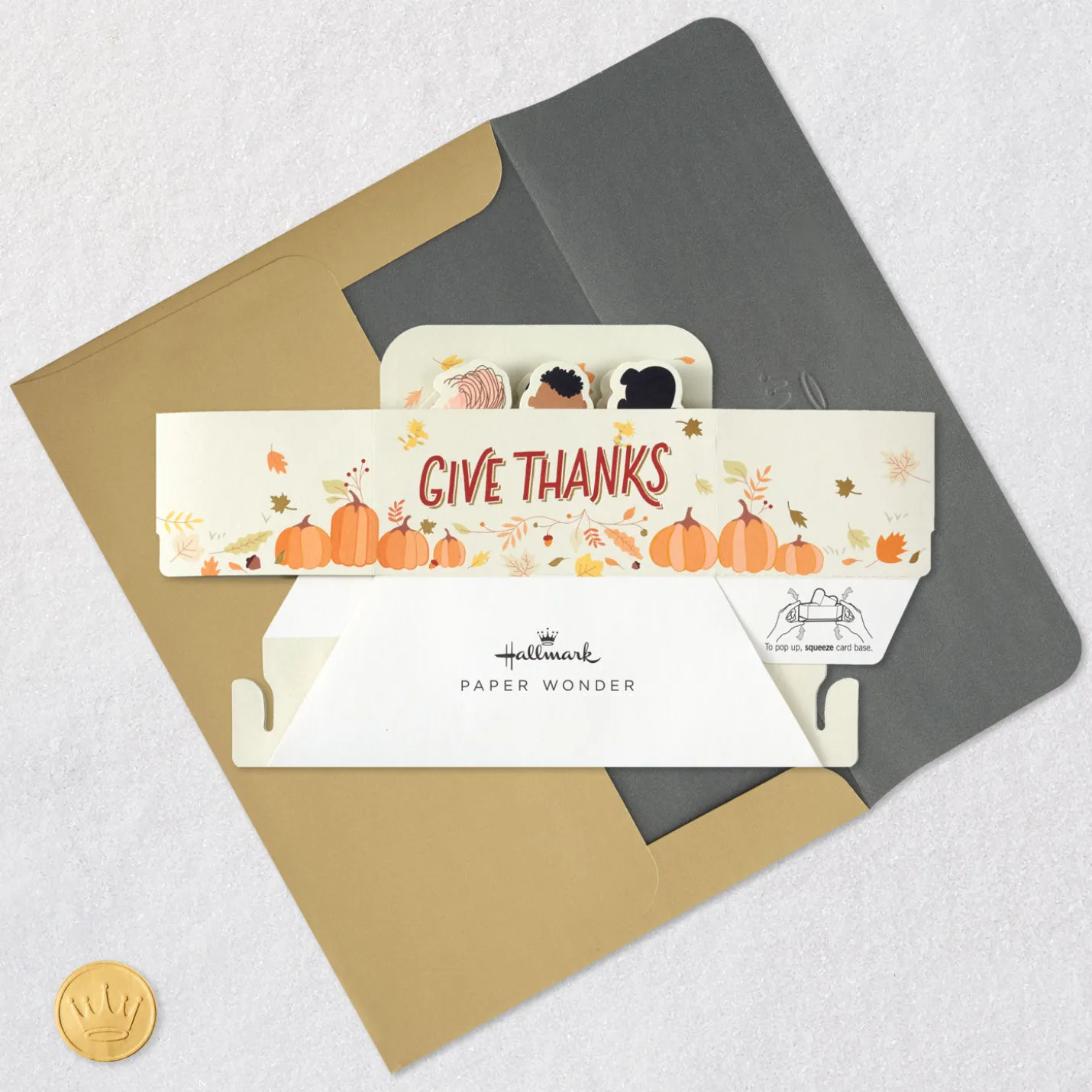 Peanuts® Give Thanks 3D Pop-Up Thanksgiving Card