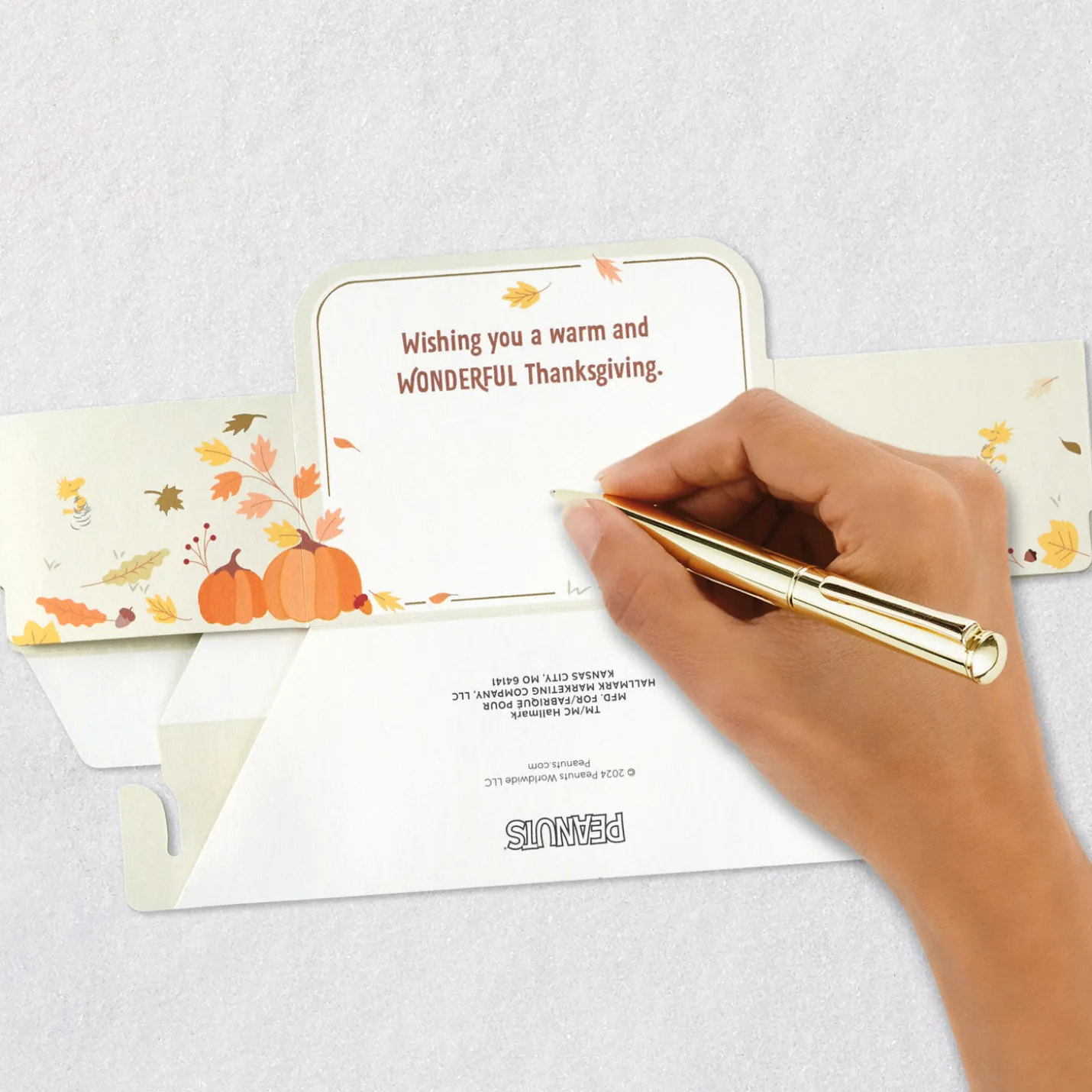 Peanuts® Give Thanks 3D Pop-Up Thanksgiving Card