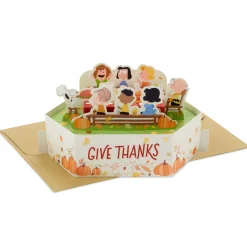 Peanuts® Give Thanks 3D Pop-Up Thanksgiving Card