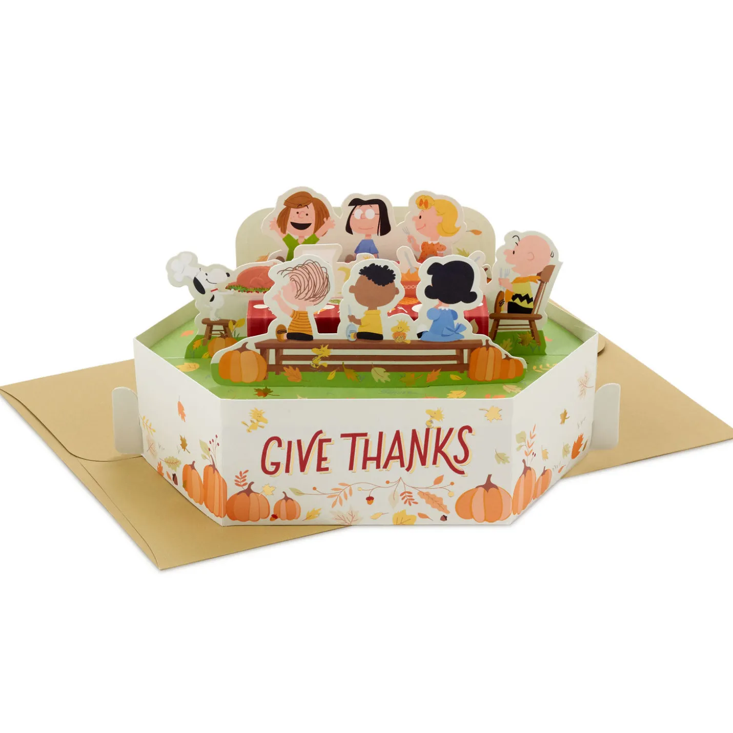 Peanuts® Give Thanks 3D Pop-Up Thanksgiving Card