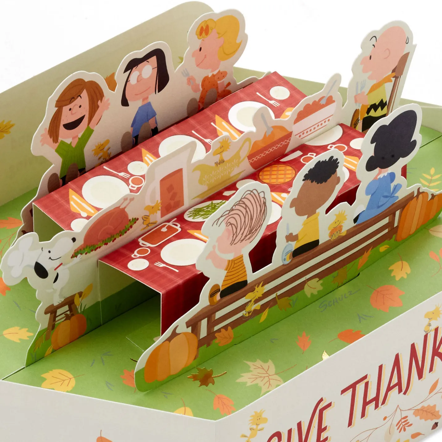 Peanuts® Give Thanks 3D Pop-Up Thanksgiving Card