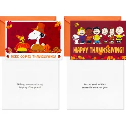 Peanuts® Good Wishes Boxed Thanksgiving Cards Assortment, Pack of 16