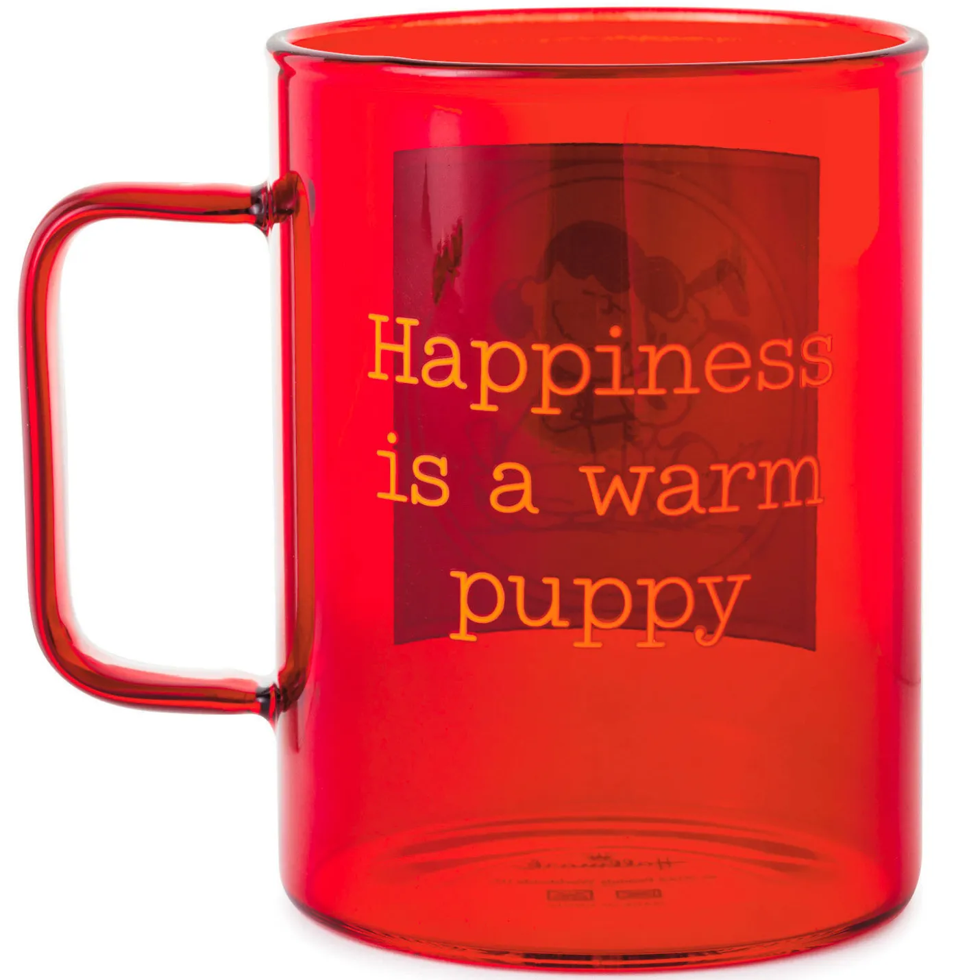 Peanuts® Happiness Is a Warm Puppy Glass Mug, 20 oz.