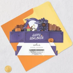 Peanuts® Happy Howl-oween, Snoopy Musical 3D Pop-Up Halloween Card with Light