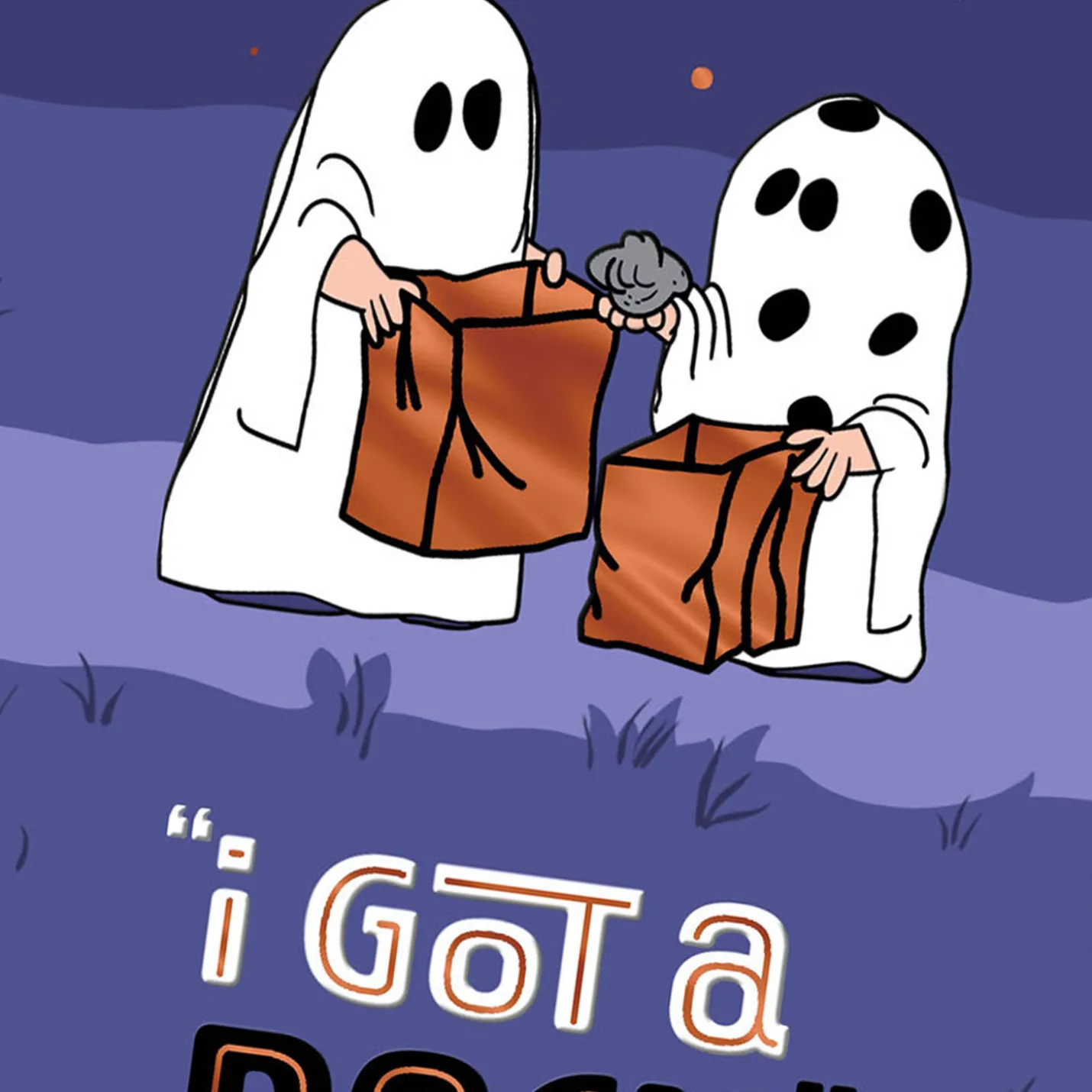 Peanuts® I Got a Rock Funny Halloween Card