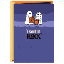 Peanuts® I Got a Rock Funny Halloween Card