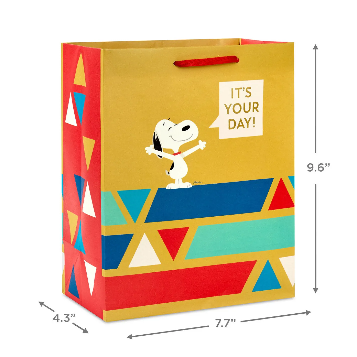 9.6" Peanuts® It's Your Day Medium Gift Bag