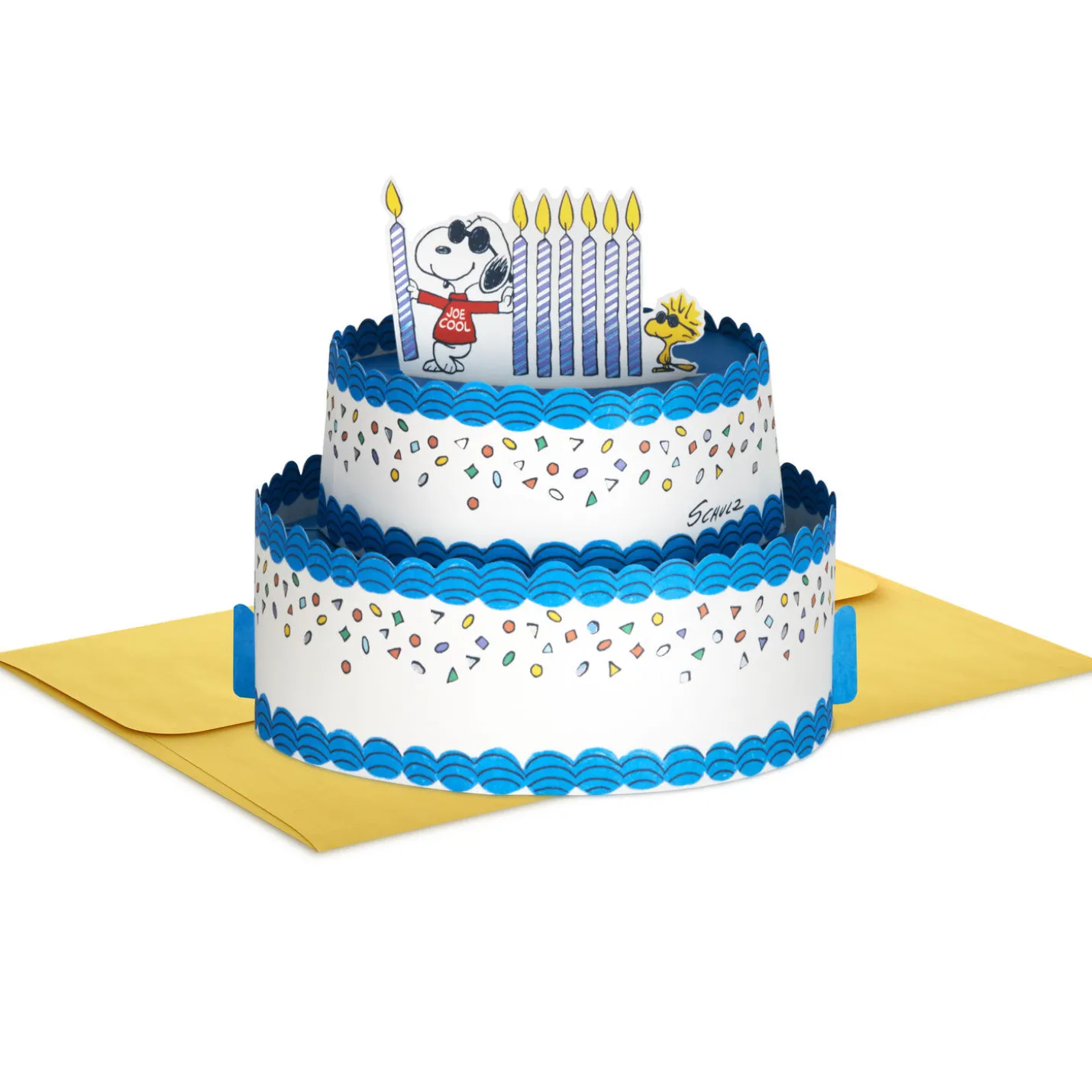 Peanuts® Joe Cool Snoopy Cake 3D Pop-Up Birthday Card
