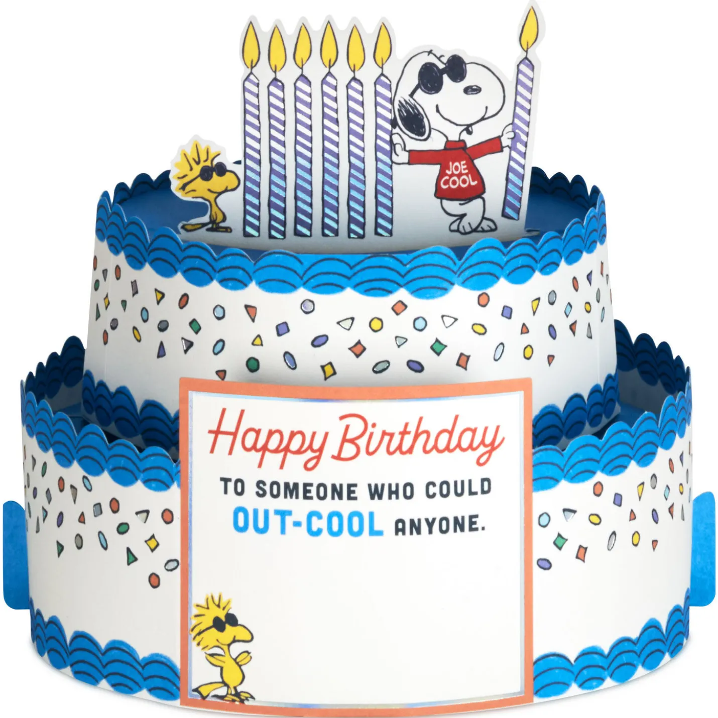 Peanuts® Joe Cool Snoopy Cake 3D Pop-Up Birthday Card