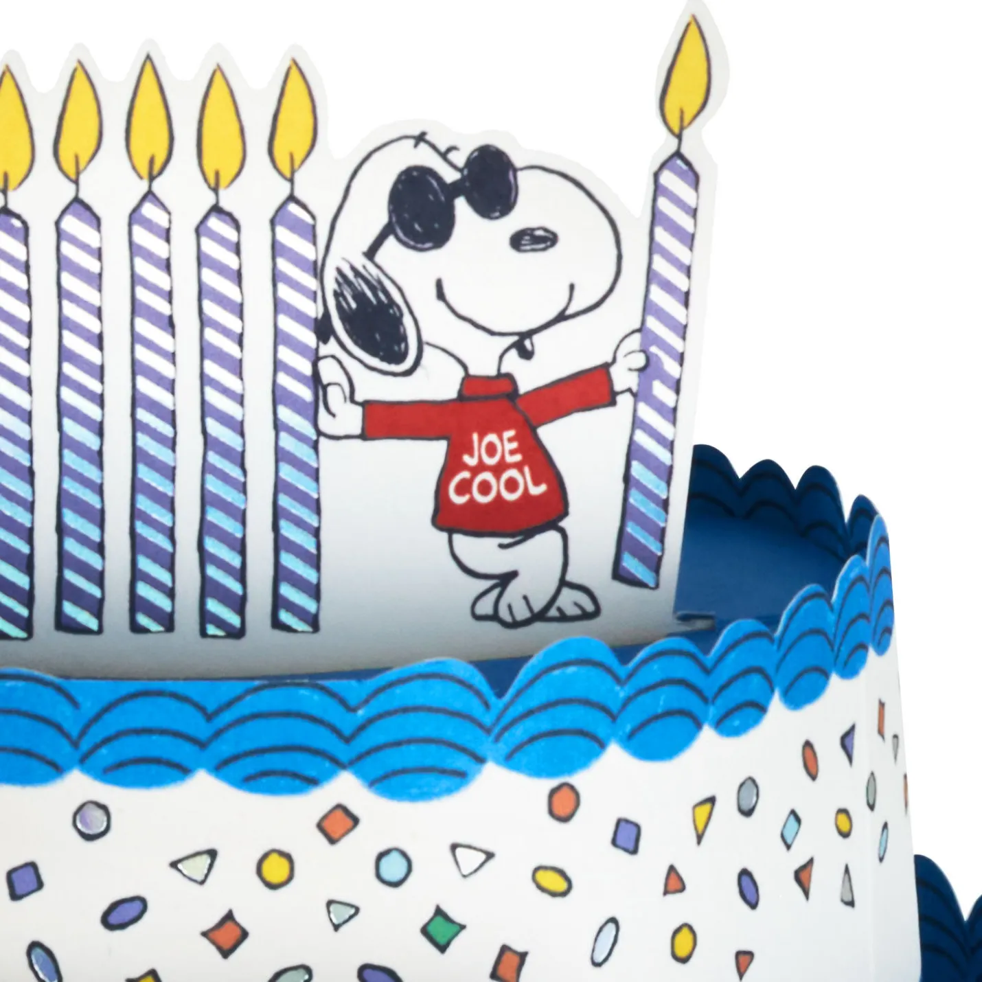 Peanuts® Joe Cool Snoopy Cake 3D Pop-Up Birthday Card