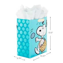 13" Peanuts® Large Easter Gift Bag With Tissue and Tag