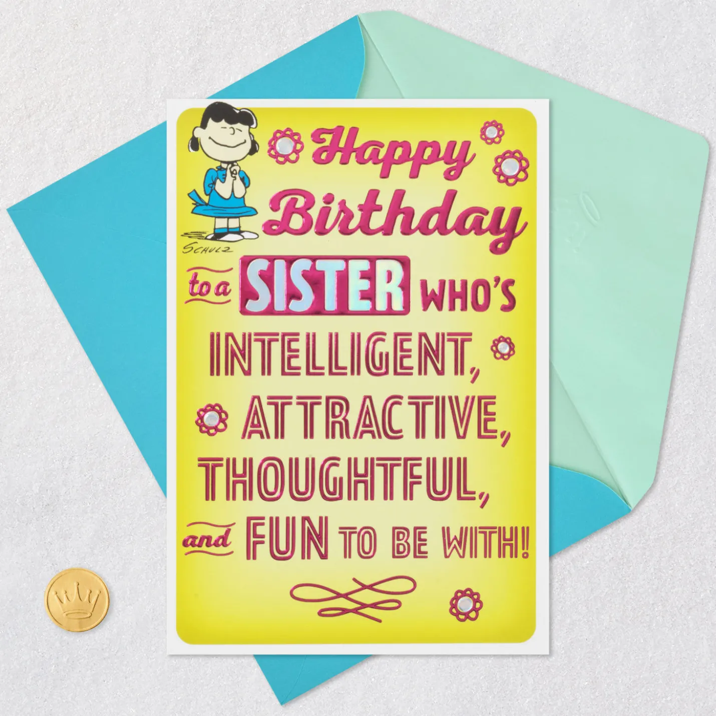Peanuts® Lucy Fun and Intelligent Sister Funny Birthday Card