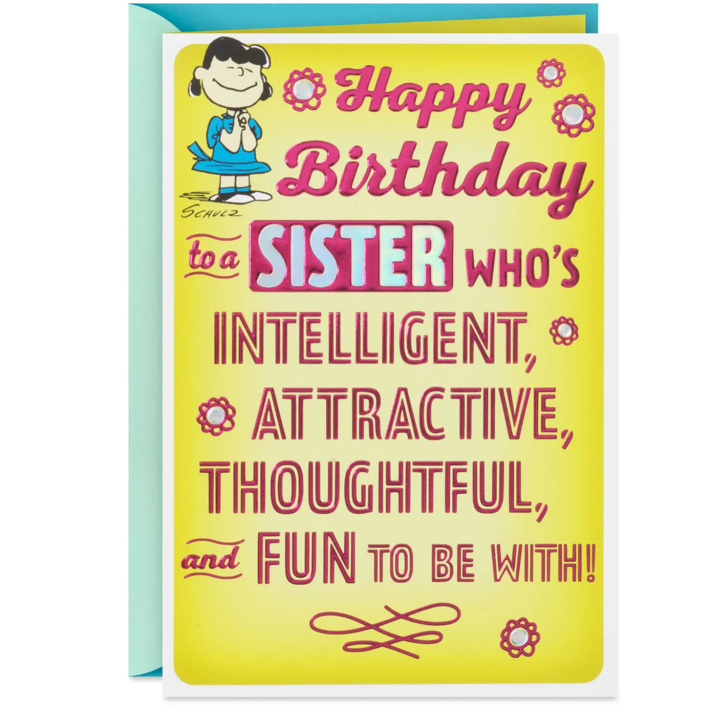 Peanuts® Lucy Fun and Intelligent Sister Funny Birthday Card