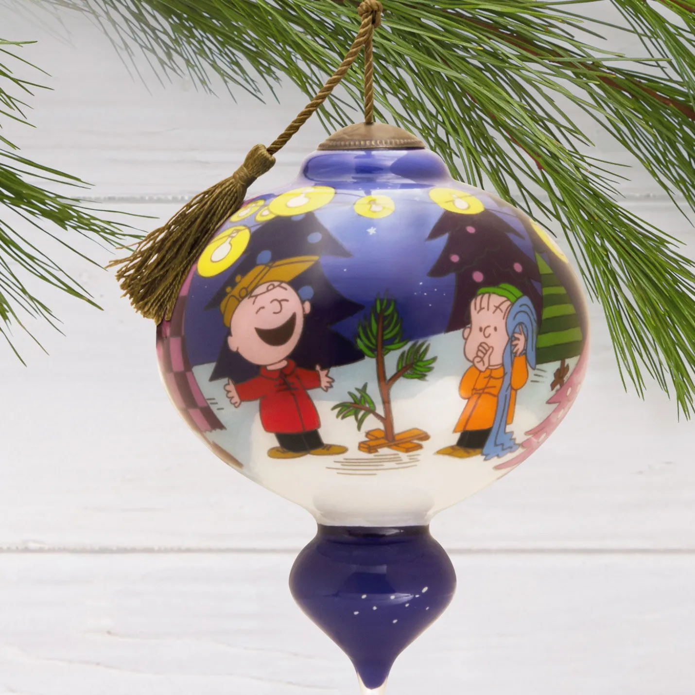 Peanuts® Ne'Qwa Art® A Charlie Brown Christmas Hand-Painted Glass Hallmark Ornament