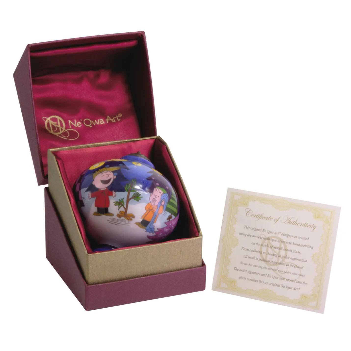 Peanuts® Ne'Qwa Art® A Charlie Brown Christmas Hand-Painted Glass Hallmark Ornament