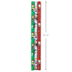 Peanuts® 3-Pack Christmas Wrapping Paper Assortment, 105 sq. ft.
