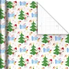 Peanuts® Santa Snoopy and Woodstock on White Christmas Wrapping Paper Roll, 25 sq. ft.