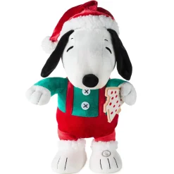 Peanuts® Santa Snoopy With Cookie Plush With Sound and Motion, 12