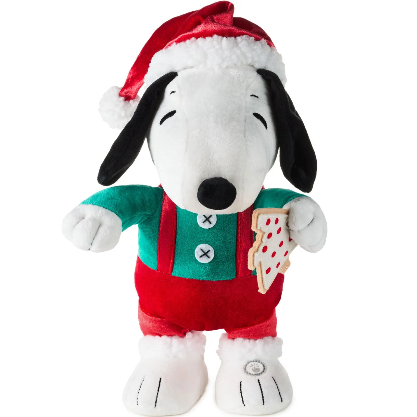 Peanuts® Santa Snoopy With Cookie Plush With Sound and Motion, 12"