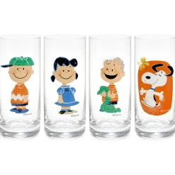 Peanuts® Snoopy and Friends Tall Drinking Glasses, Set of 4