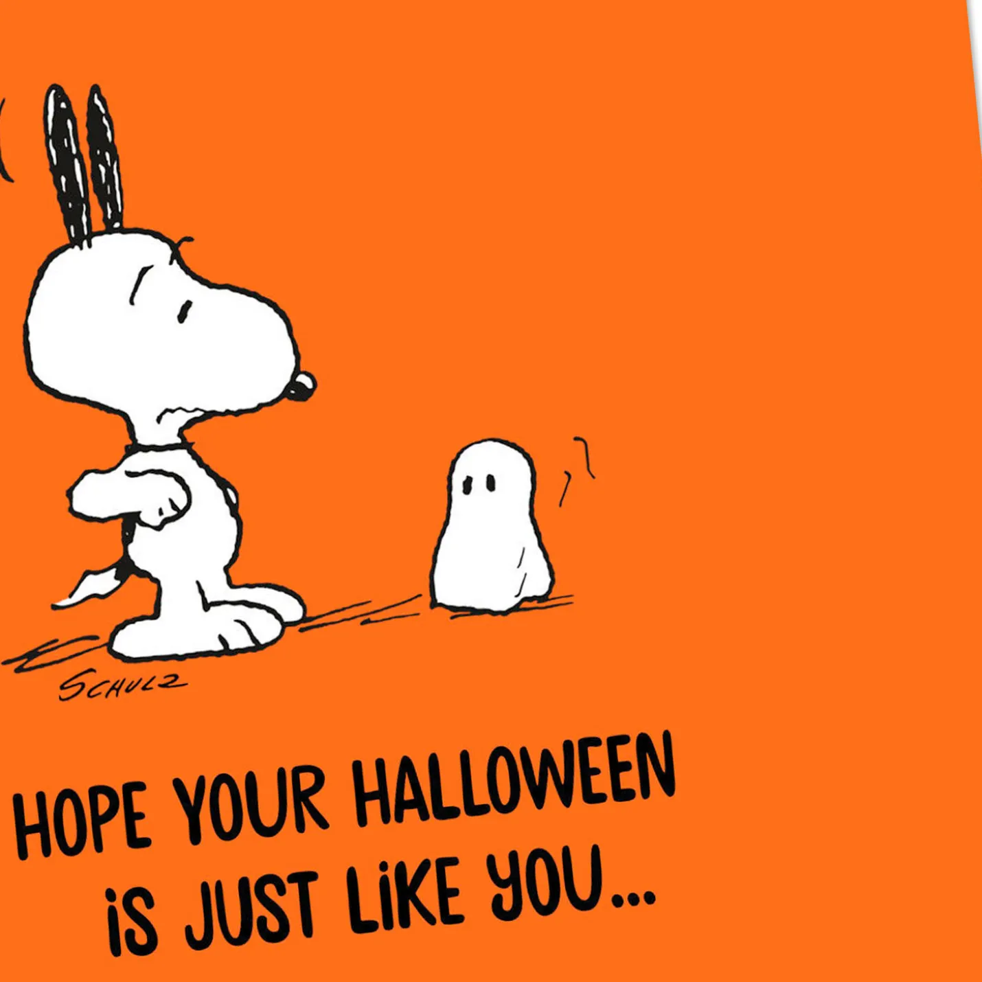 Peanuts® Snoopy and Ghost So Awesome It's Scary Halloween Card