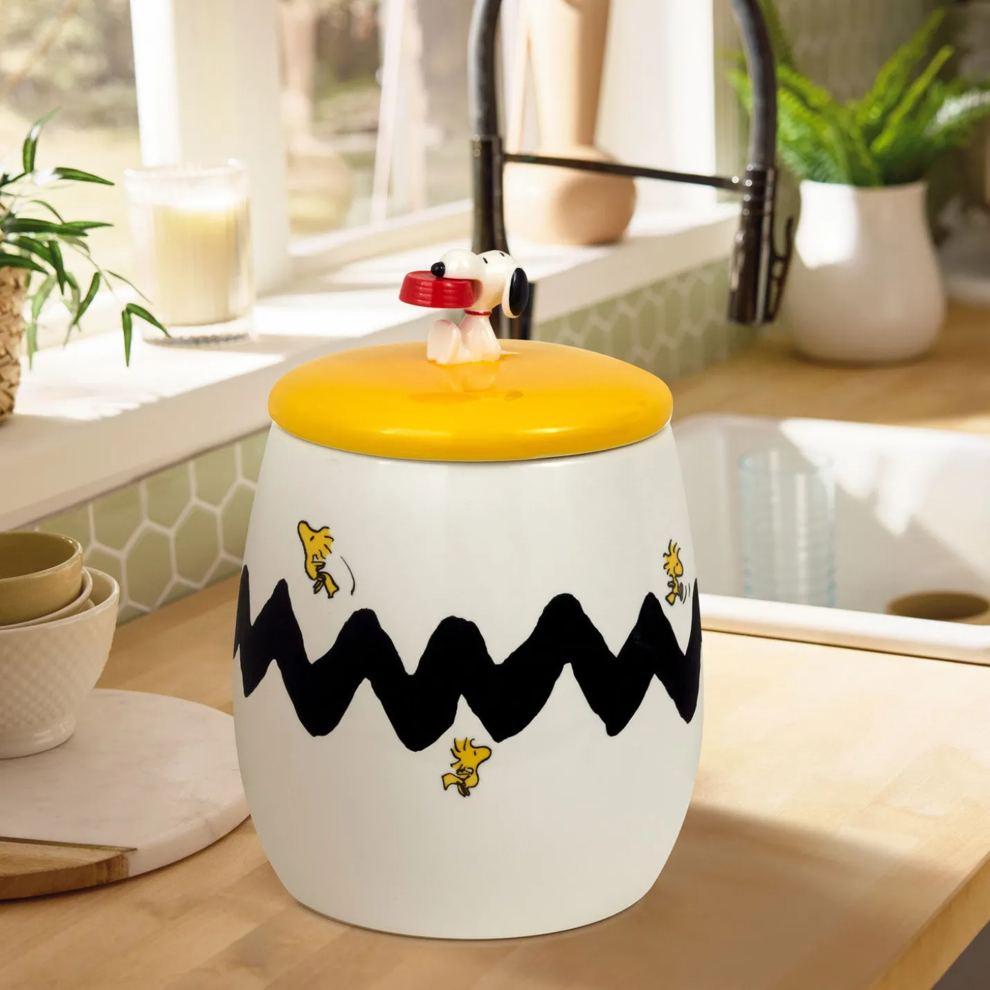 Peanuts® Snoopy and Woodstock Cookie Jar With Sound, 10"