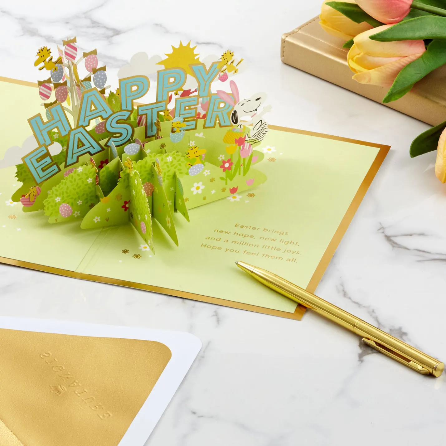 Peanuts® Snoopy and Woodstock Easter Wonders 3D Pop-Up Easter Card