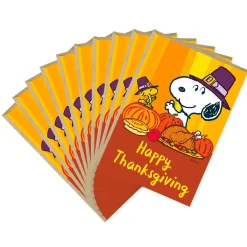 Peanuts® Snoopy and Woodstock Thanksgiving Cards, Pack of 10
