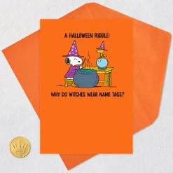 Peanuts® Snoopy and Woodstock Witch Riddle Funny Halloween Card