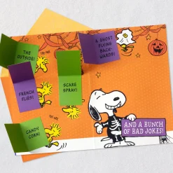 Peanuts® Snoopy and Woodstock Love and Jokes Funny Pop-Up Halloween Card
