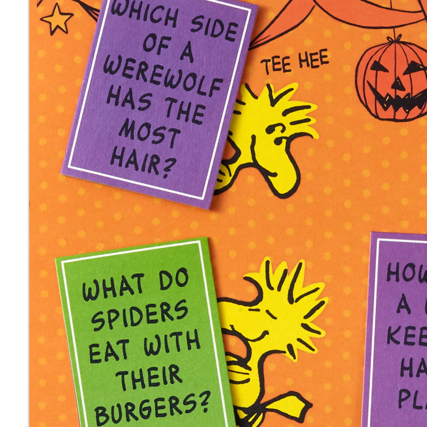 Peanuts® Snoopy and Woodstock Love and Jokes Funny Pop-Up Halloween Card