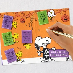 Peanuts® Snoopy and Woodstock Love and Jokes Funny Pop-Up Halloween Card