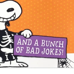 Peanuts® Snoopy and Woodstock Love and Jokes Funny Pop-Up Halloween Card