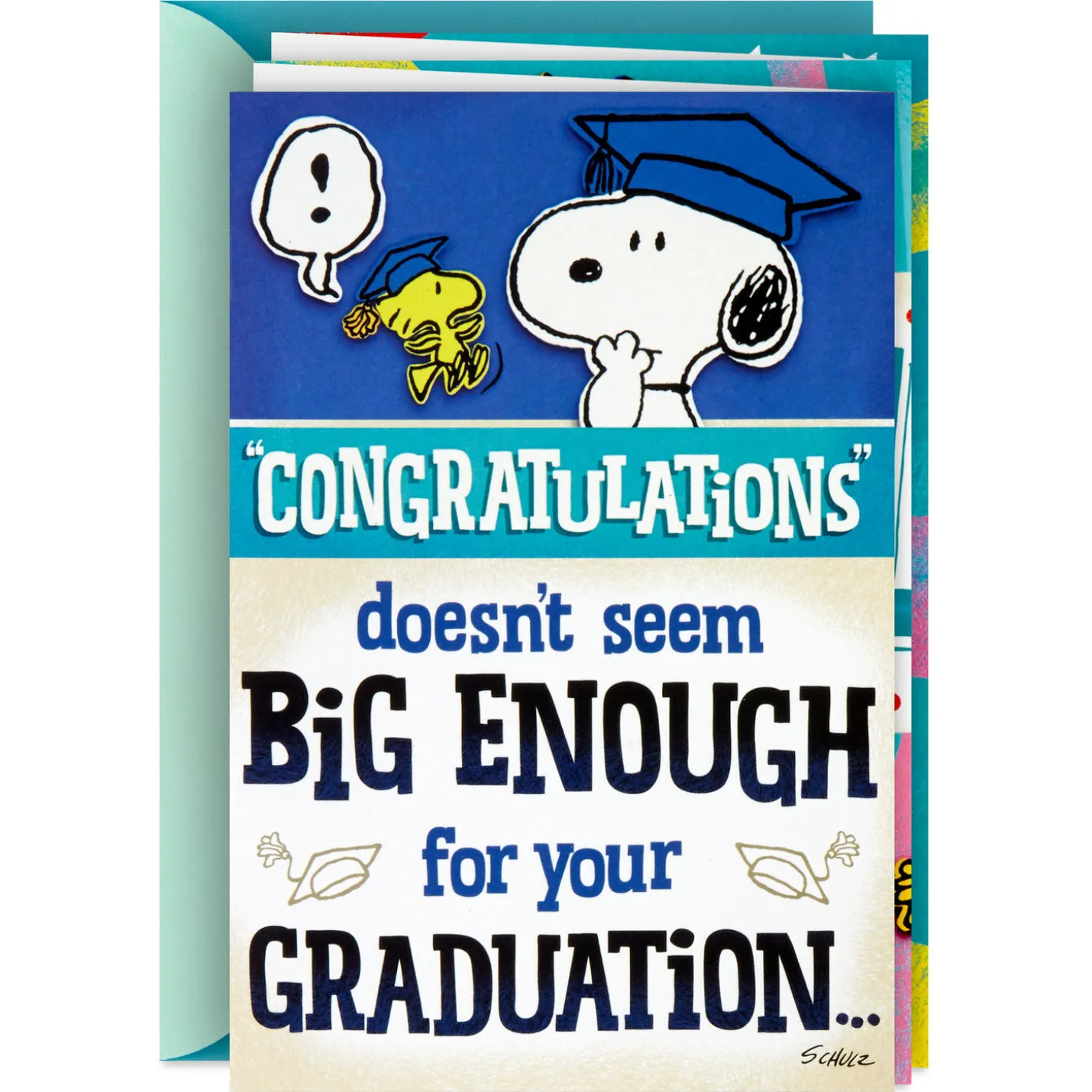 Peanuts® Snoopy and Woodstock Banner Graduation Card