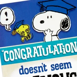 Peanuts® Snoopy and Woodstock Banner Graduation Card