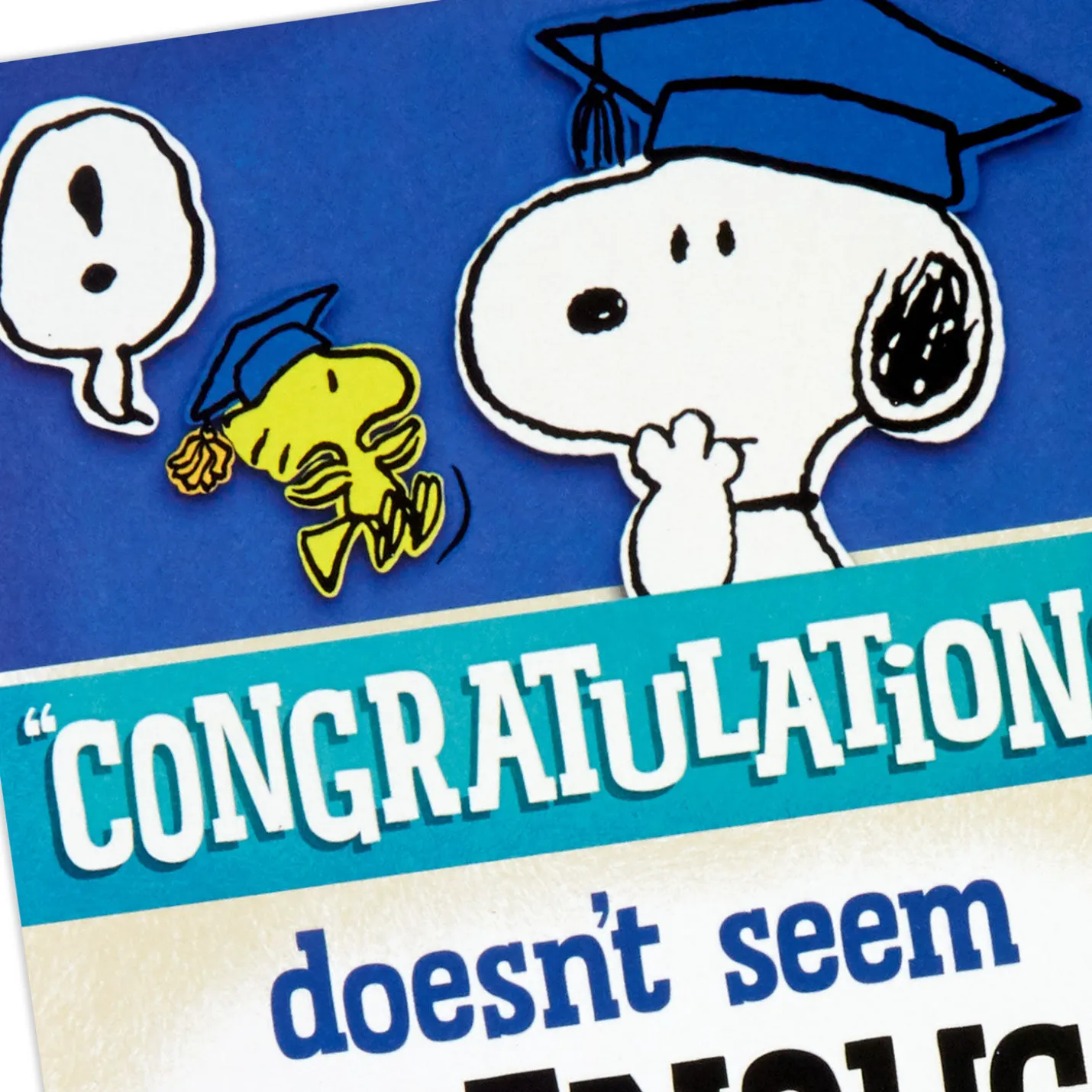 Peanuts® Snoopy and Woodstock Banner Graduation Card