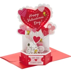 Peanuts® Snoopy and Woodstock Happy Heart Day Musical 3D Pop-Up Valentine's Day Card With Light