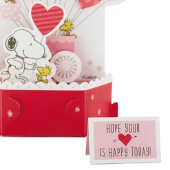 Peanuts® Snoopy and Woodstock Happy Heart Day Musical 3D Pop-Up Valentine's Day Card With Light