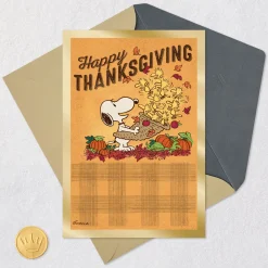 Peanuts® Snoopy and Woodstock Lots of Love Thanksgiving Card