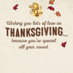 Peanuts® Snoopy and Woodstock Lots of Love Thanksgiving Card