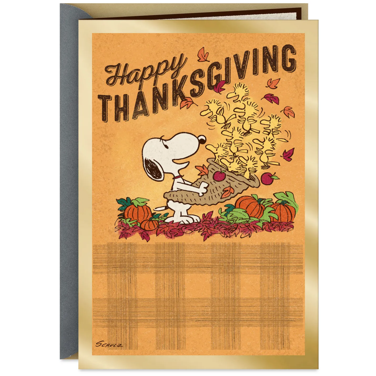 Peanuts® Snoopy and Woodstock Lots of Love Thanksgiving Card