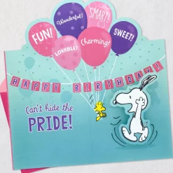 Peanuts® Snoopy Can't Hide the Pride Pop-Up Birthday Card for Niece