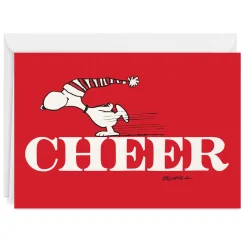 Peanuts® Snoopy Cheer Custom Holiday Card