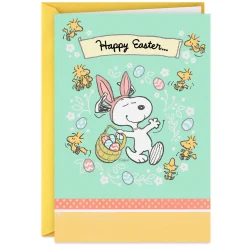 Peanuts® Snoopy Easter Bunny and Woodstock Easter Card for All