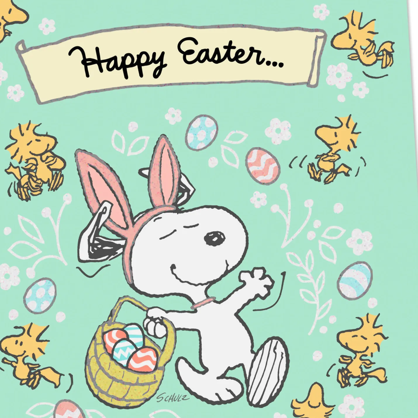 Peanuts® Snoopy Easter Bunny and Woodstock Easter Card for All