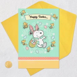 Peanuts® Snoopy Easter Bunny and Woodstock Easter Card for All